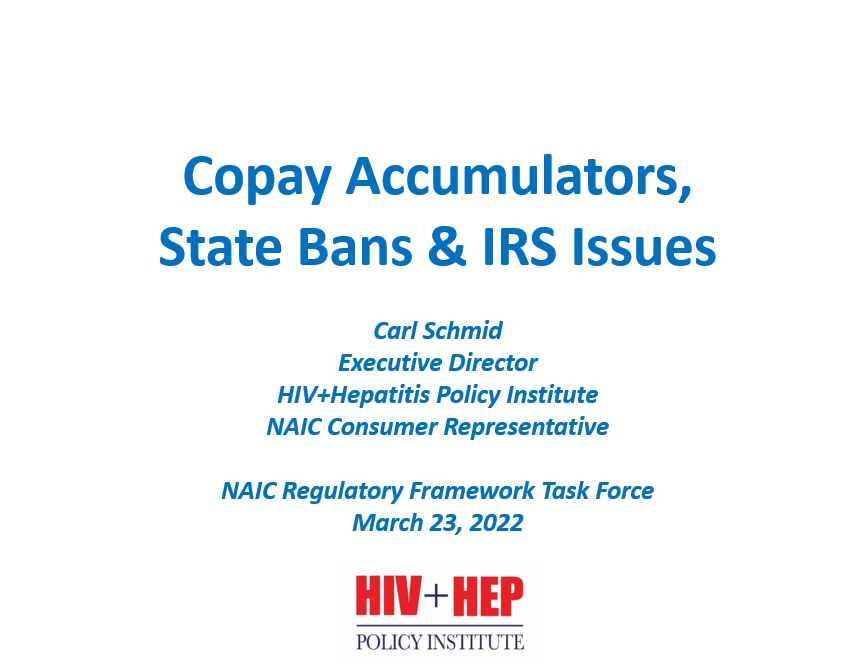 Copay Accumulators, State Bans & IRS Issues