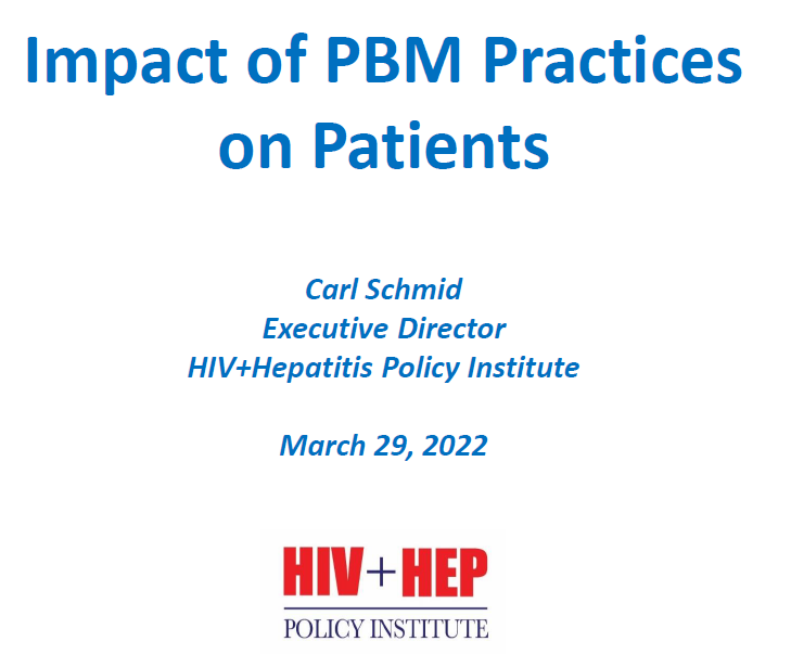 Impact of PBM practices on patients