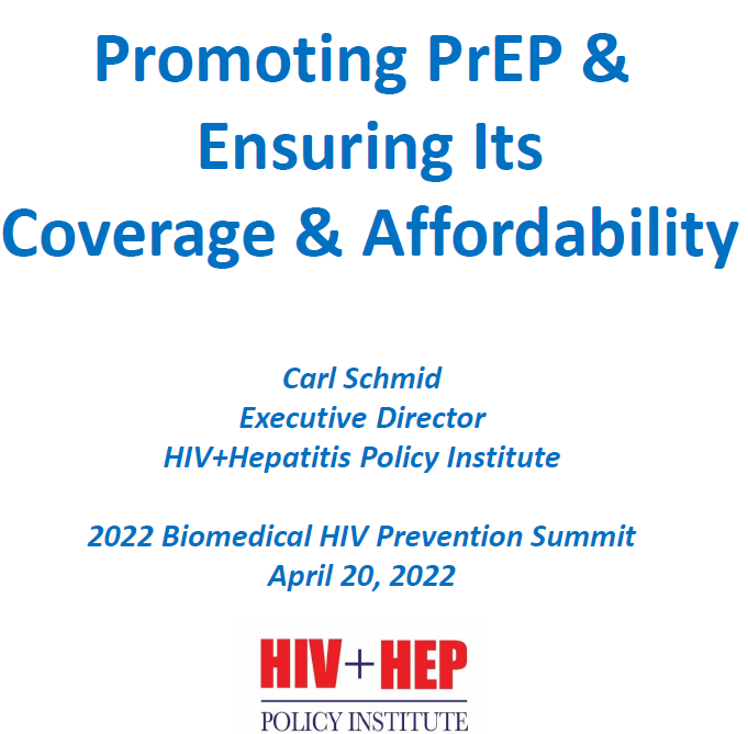 Promoting PrEP &  ensuring its  coverage & affordability