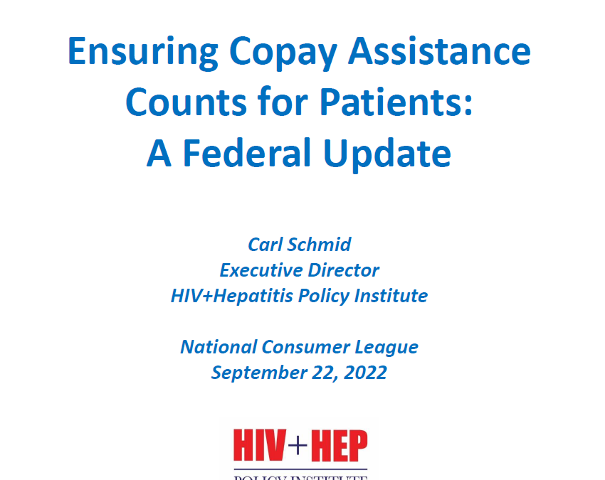 Ensuring copay assistance counts for patients: A federal update
