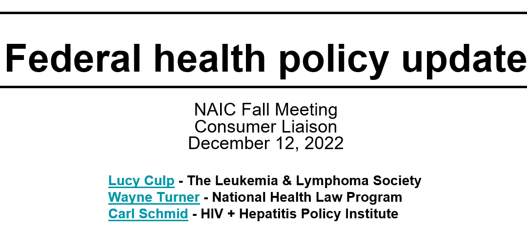 Federal health policy update