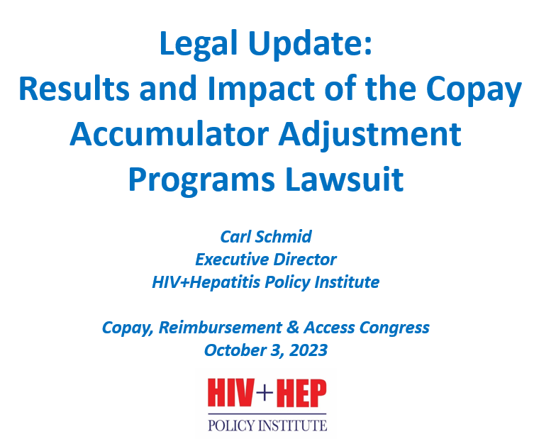 Legal update:  Results and impact of the copay accumulator adjustment programs lawsuit